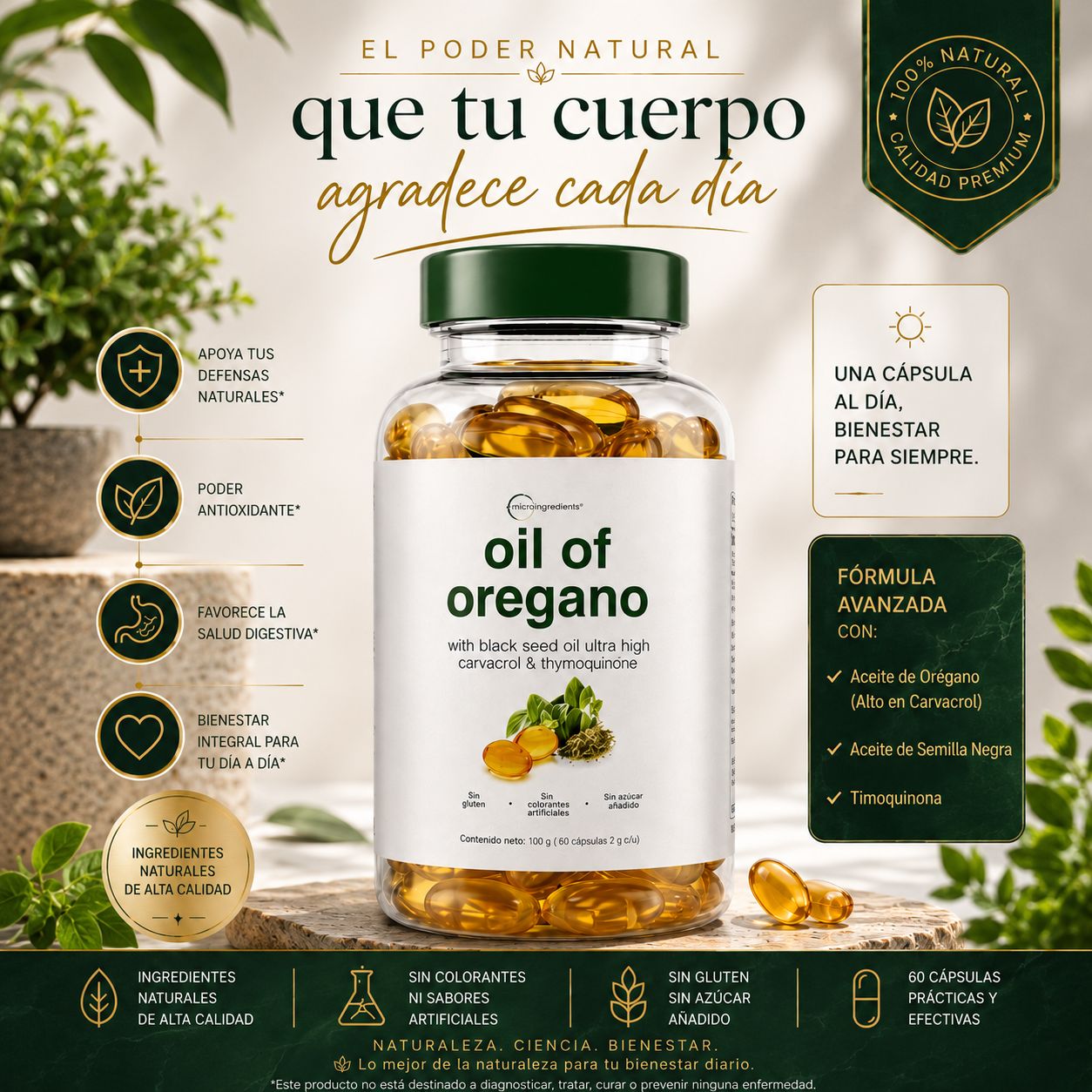 OréganoPro Shield - Defensa Natural en Cápsula